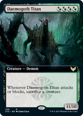 Daemogoth Titan (Extended Art) [Strixhaven: School of Mages] | Shuffle n Cut Hobbies & Games