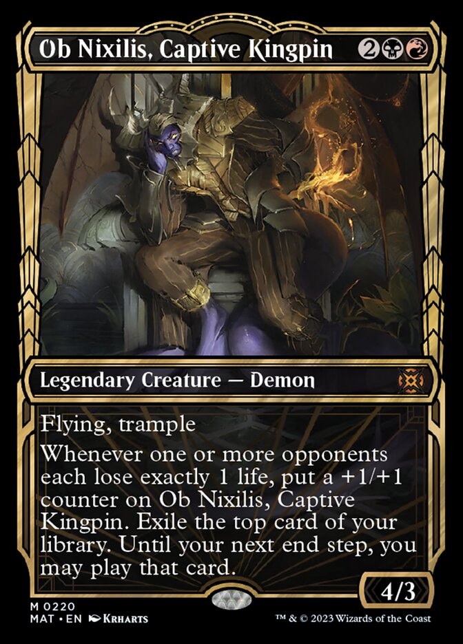 Ob Nixilis, Captive Kingpin (Showcase Halo Foil) [March of the Machine: The Aftermath] | Shuffle n Cut Hobbies & Games