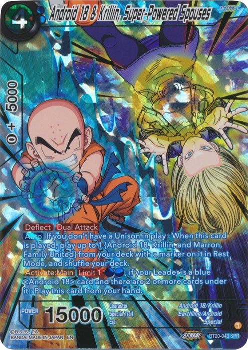 Android 18 & Krillin, Super-Powered Spouses (SPR) (BT20-043) [Power Absorbed] | Shuffle n Cut Hobbies & Games