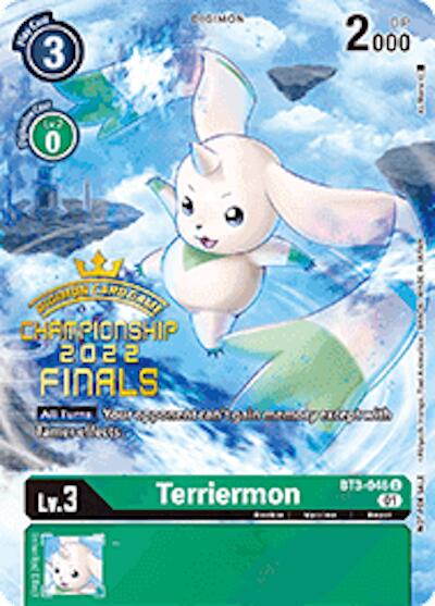 Terriermon [BT3-046] (2022 Championship Finals Digimon Tamers Pack) [Release Special Booster Promos] | Shuffle n Cut Hobbies & Games