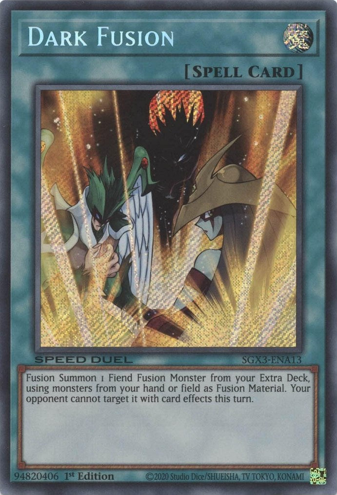Dark Fusion [SGX3-ENA13] Secret Rare | Shuffle n Cut Hobbies & Games