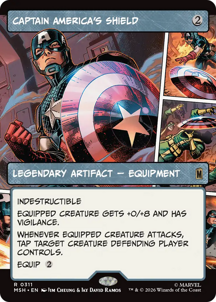 Captain America's Shield (Borderless) (0311) [Marvel Super Heroes] | Shuffle n Cut Hobbies & Games