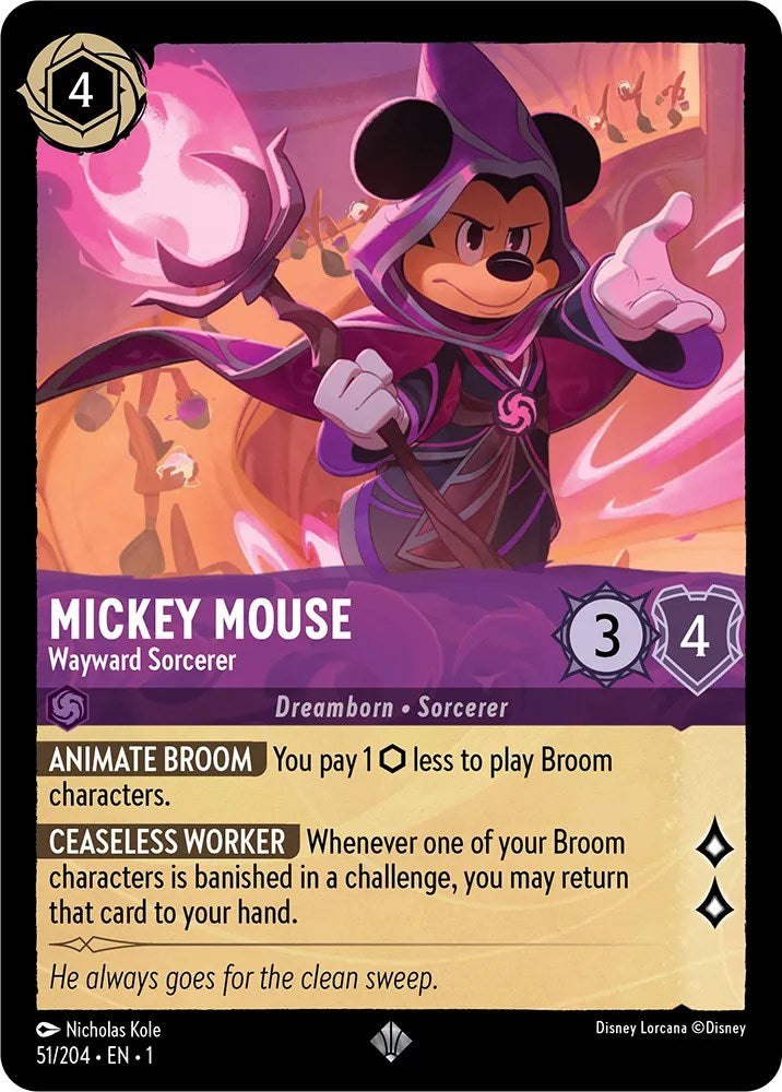 Mickey Mouse - Wayward Sorcerer (51/204) [The First Chapter] | Shuffle n Cut Hobbies & Games