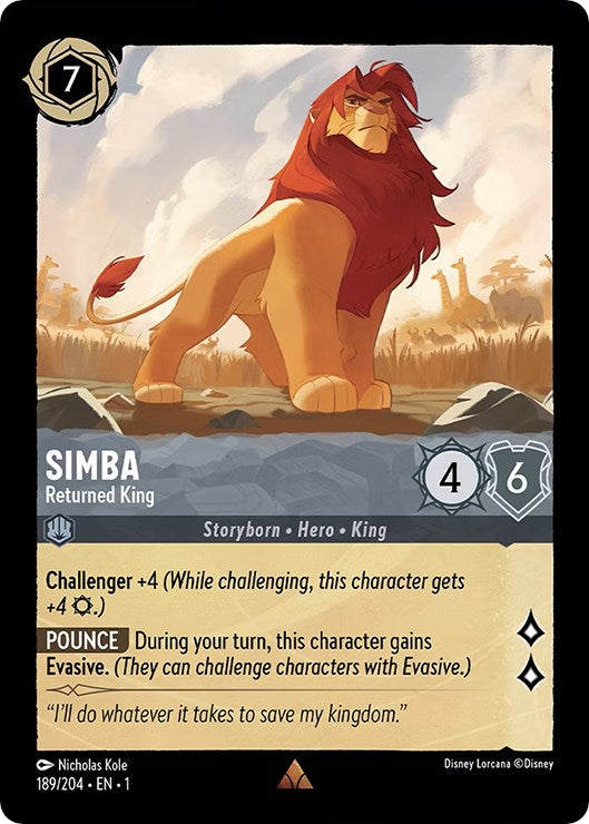 Simba - Returned King (189/204) [The First Chapter] | Shuffle n Cut Hobbies & Games