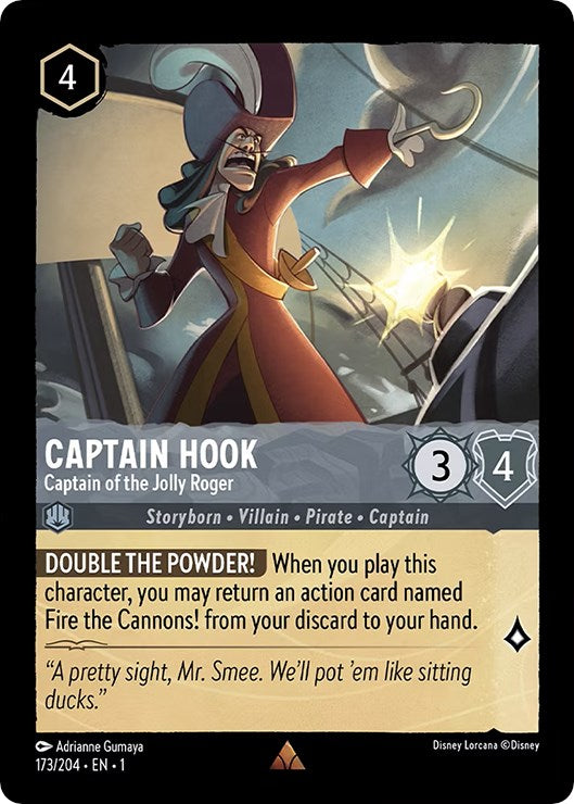 Captain Hook - Captain of the Jolly Roger (173/204) [The First Chapter] | Shuffle n Cut Hobbies & Games
