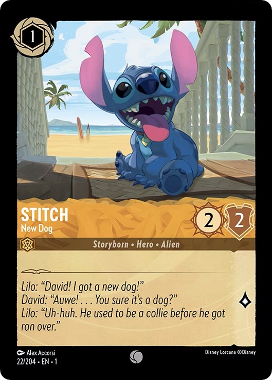 Stitch - New Dog (22/204) [The First Chapter] | Shuffle n Cut Hobbies & Games