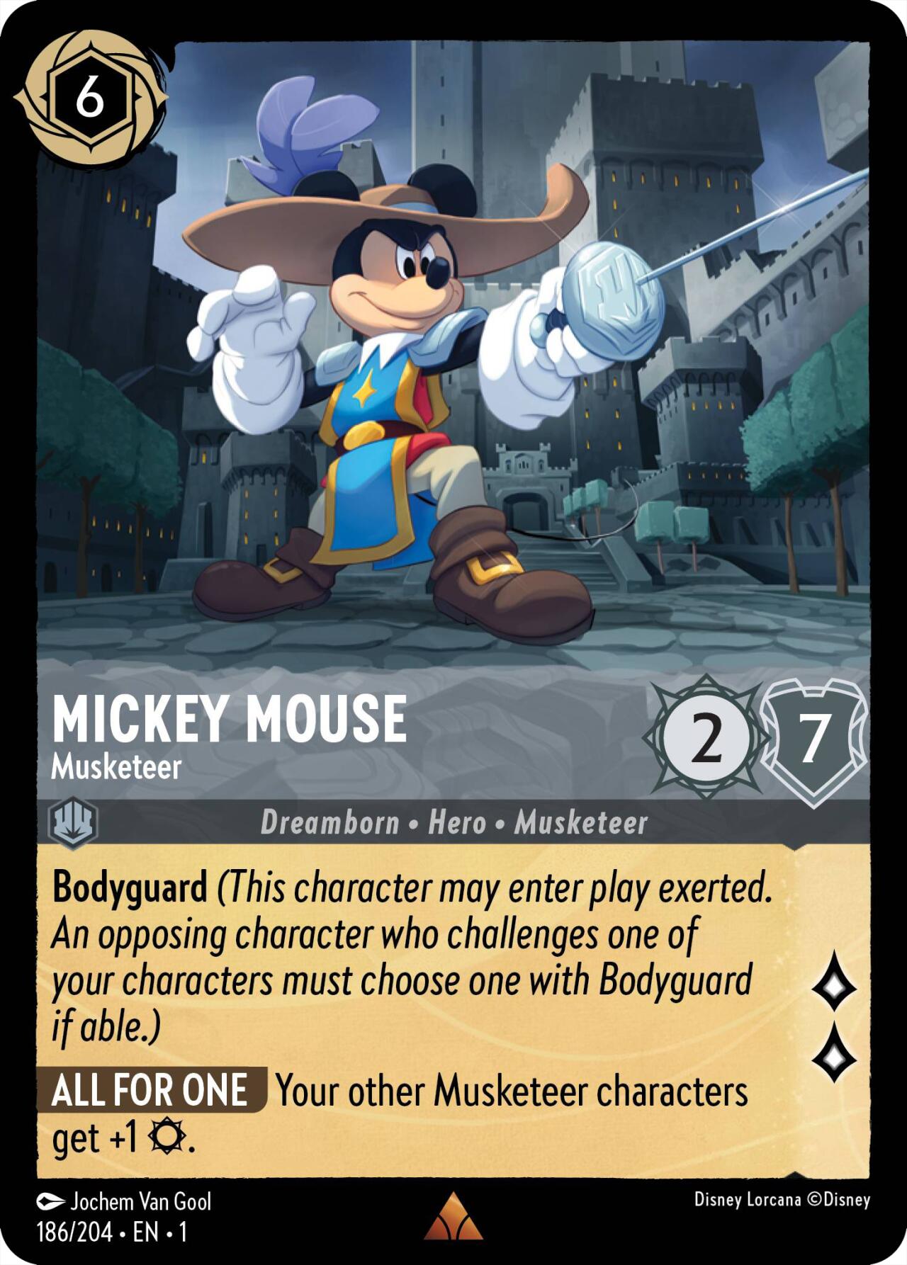 Mickey Mouse - Musketeer (186/204) [The First Chapter] | Shuffle n Cut Hobbies & Games