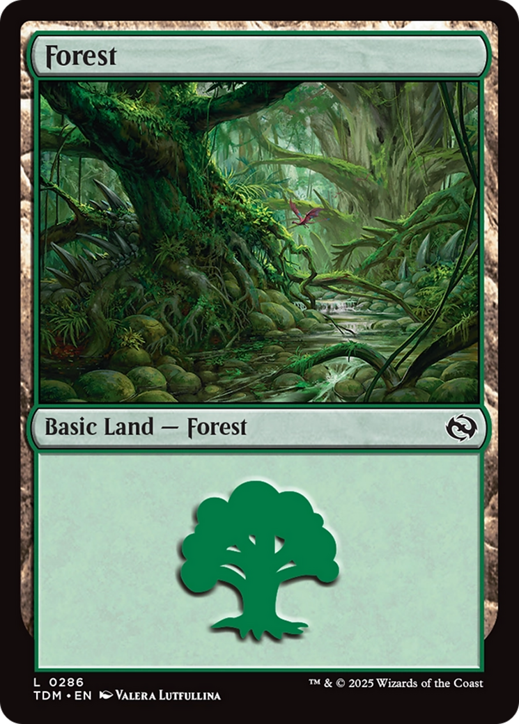 Forest (0286) [Tarkir: Dragonstorm] | Shuffle n Cut Hobbies & Games