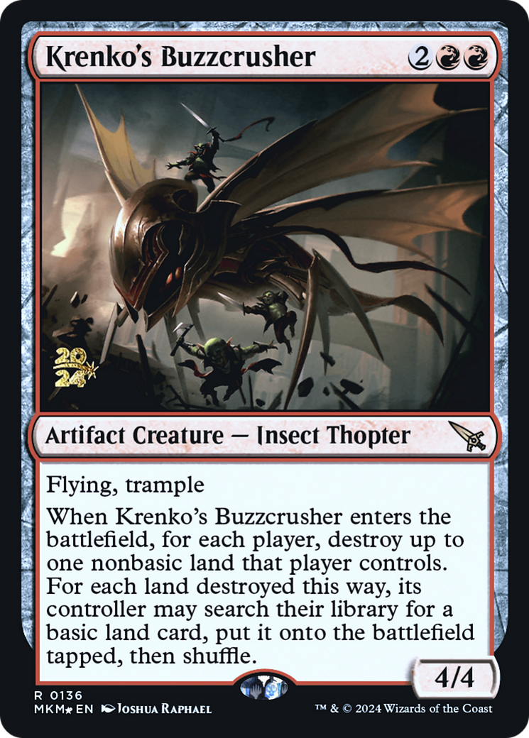 Krenko's Buzzcrusher [Murders at Karlov Manor Prerelease Promos] | Shuffle n Cut Hobbies & Games
