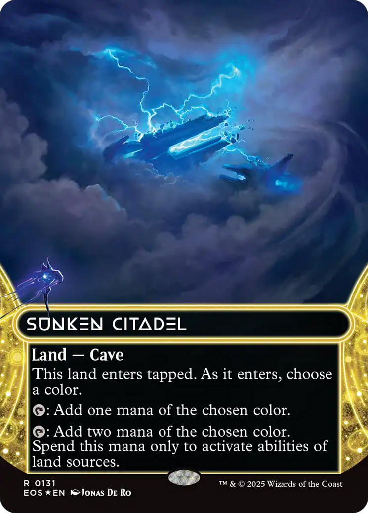 Sunken Citadel (0131) (Borderless) (Galaxy Foil) [Edge of Eternities: Stellar Sights] | Shuffle n Cut Hobbies & Games