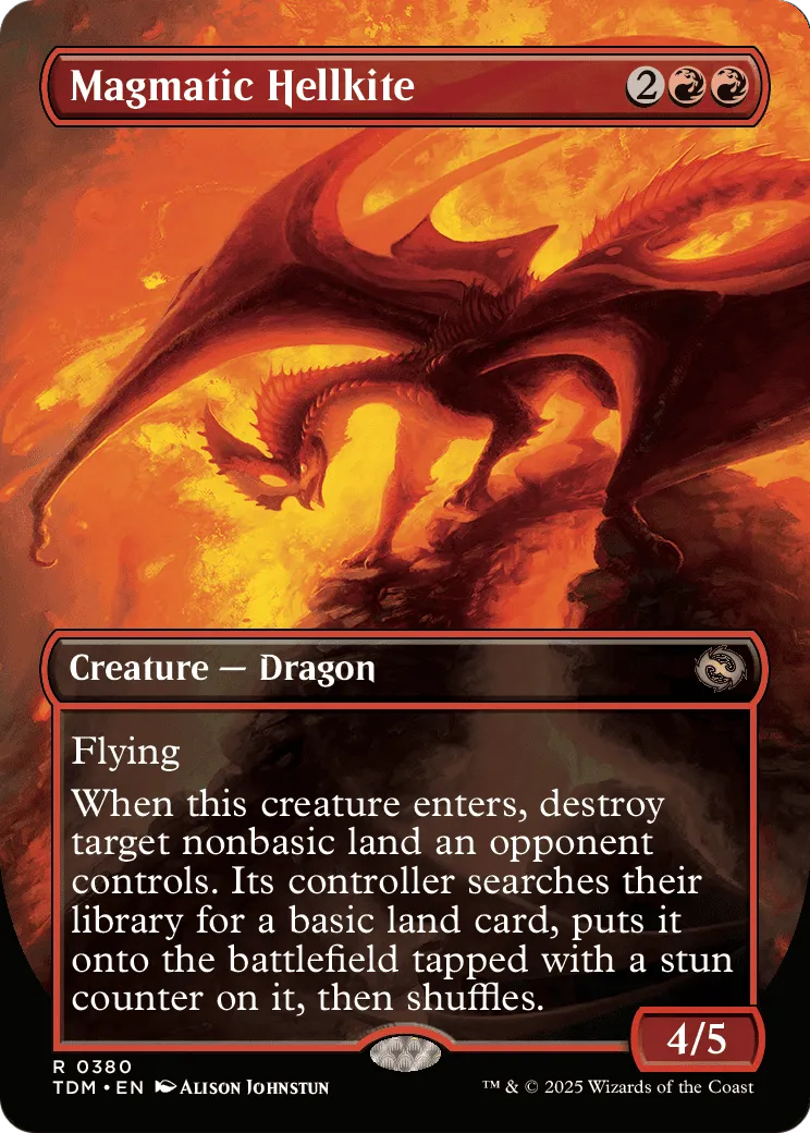 Magmatic Hellkite (Borderless) [Tarkir: Dragonstorm] | Shuffle n Cut Hobbies & Games