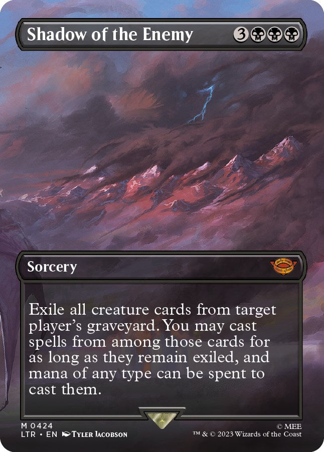 Shadow of the Enemy (Borderless Alternate Art) [The Lord of the Rings: Tales of Middle-Earth] | Shuffle n Cut Hobbies & Games