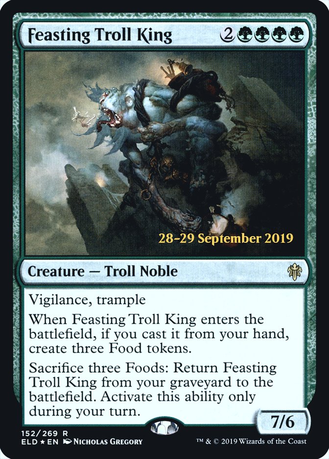 Feasting Troll King [Throne of Eldraine Prerelease Promos] | Shuffle n Cut Hobbies & Games