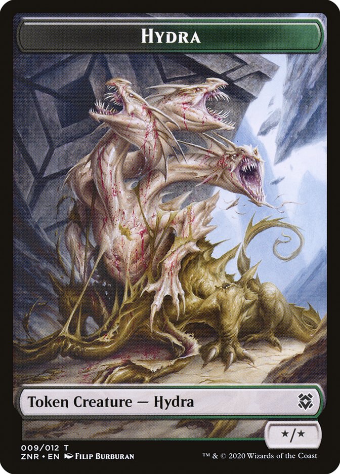 Cat Beast // Hydra Double-Sided Token [Zendikar Rising Tokens] | Shuffle n Cut Hobbies & Games