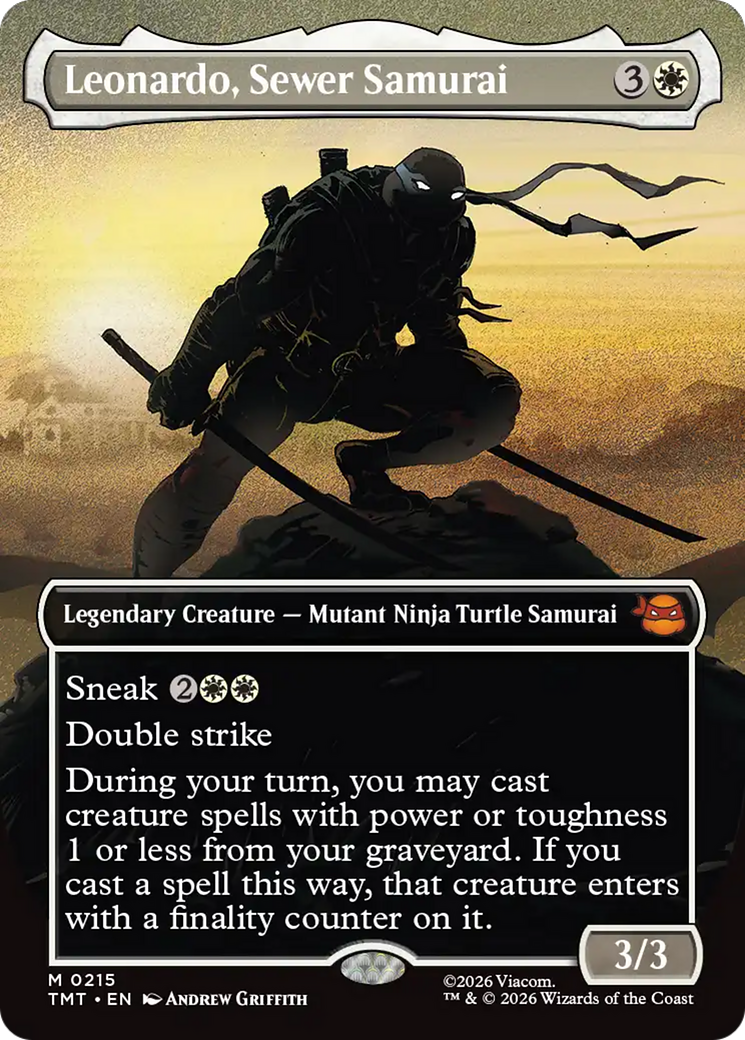 Leonardo, Sewer Samurai (Borderless) [Teenage Mutant Ninja Turtles] | Shuffle n Cut Hobbies & Games