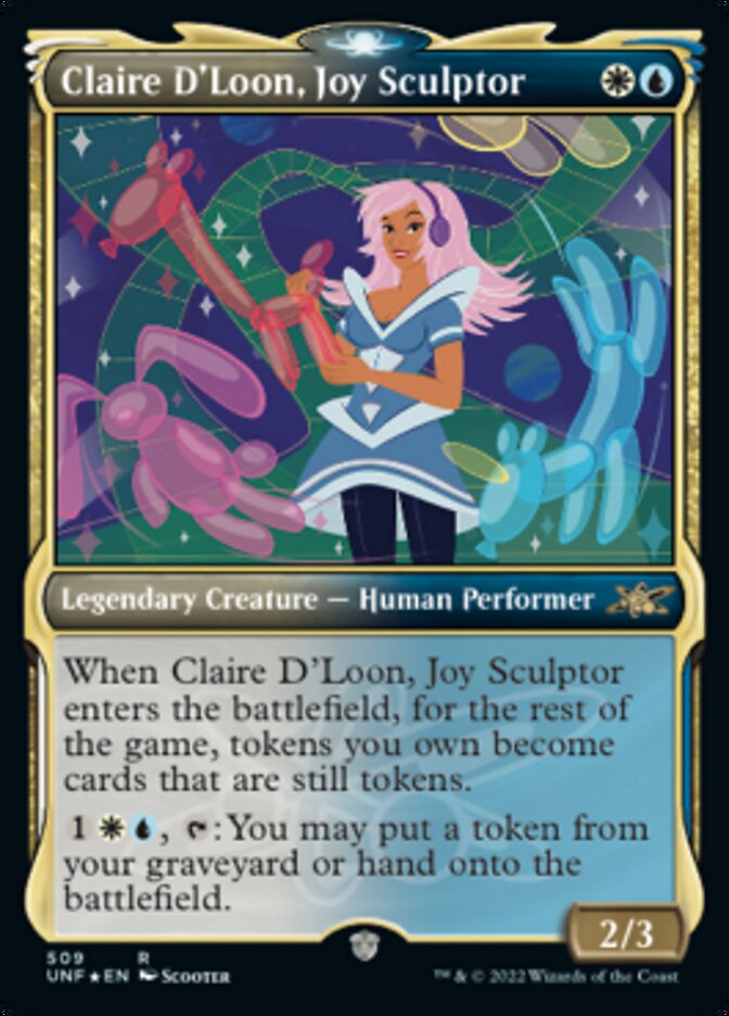 Claire D'Loon, Joy Sculptor (Showcase) (Galaxy Foil) [Unfinity] | Shuffle n Cut Hobbies & Games