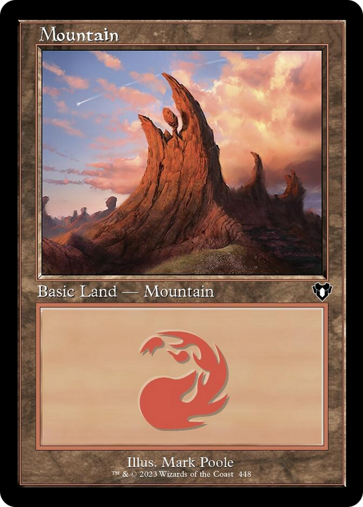 Mountain (448) (Retro) [Commander Masters] | Shuffle n Cut Hobbies & Games