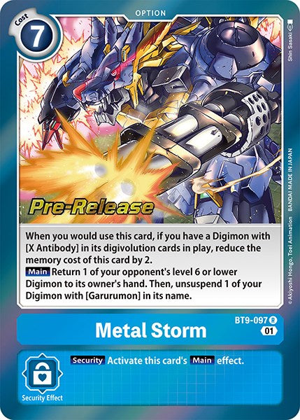 Metal Storm [BT9-097] [X Record Pre-Release Promos] | Shuffle n Cut Hobbies & Games