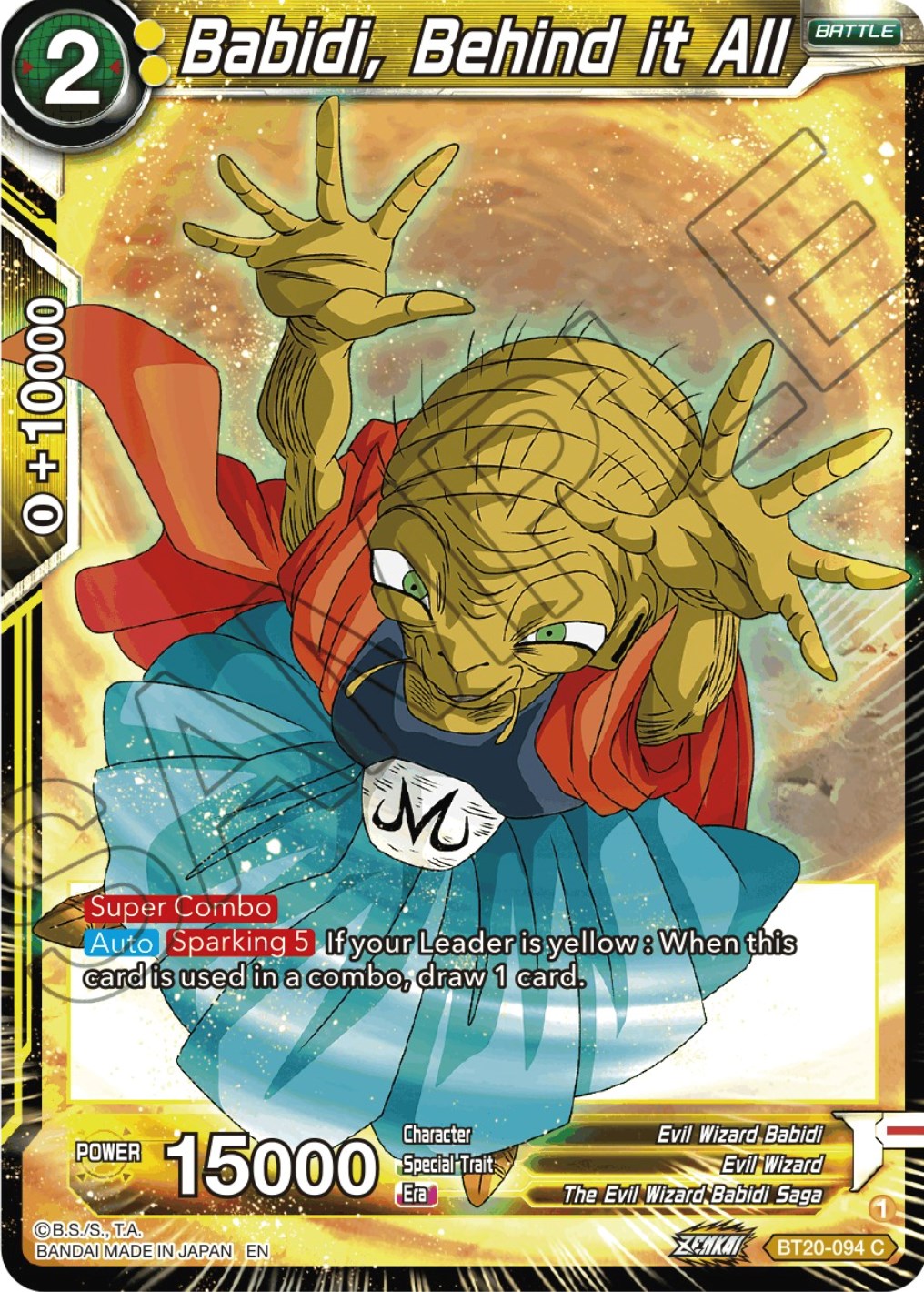 Babidi, Behind it All (BT20-094) [Power Absorbed] | Shuffle n Cut Hobbies & Games