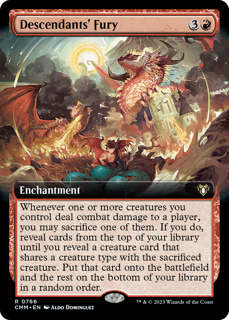 Descendants' Fury (Extended Art) [Commander Masters] | Shuffle n Cut Hobbies & Games