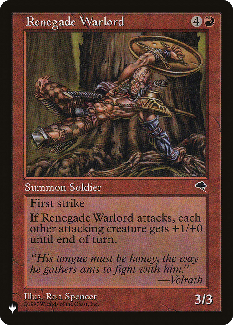 Renegade Warlord [The List] | Shuffle n Cut Hobbies & Games