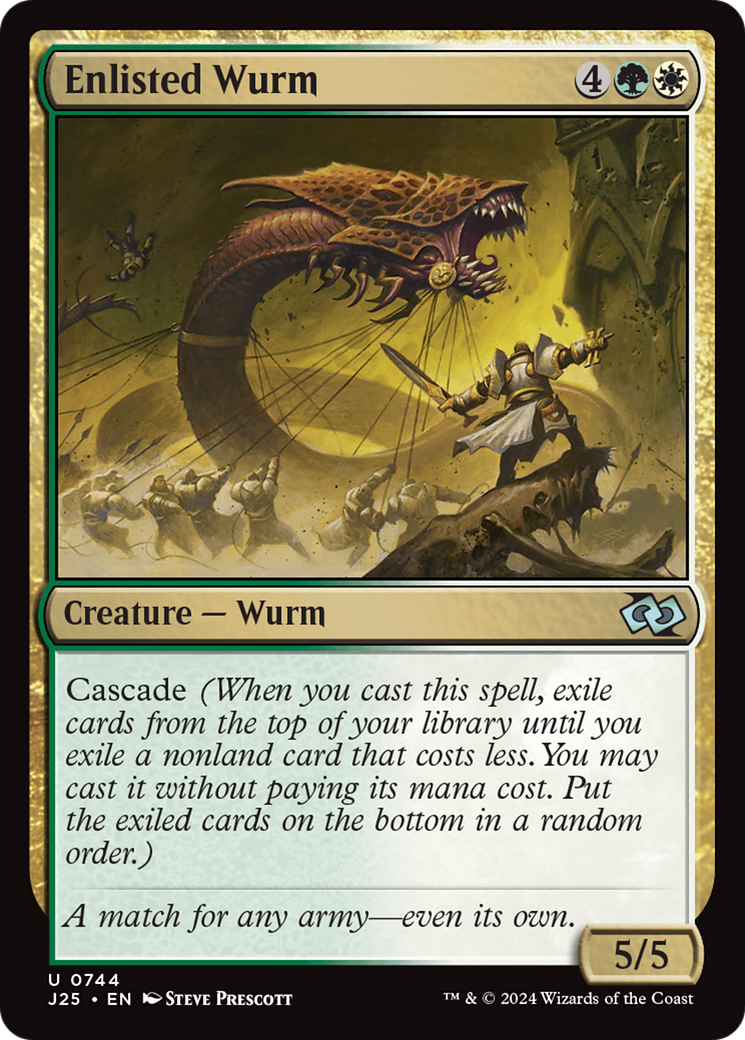 Enlisted Wurm [Foundations Jumpstart] | Shuffle n Cut Hobbies & Games