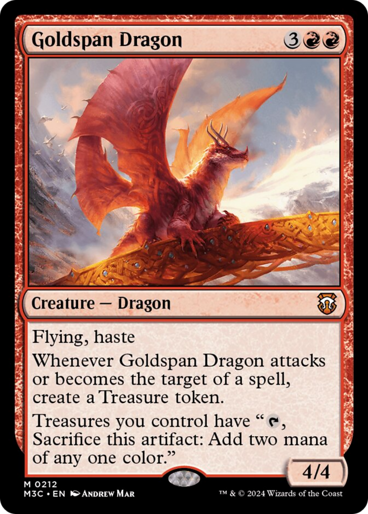 Goldspan Dragon (Ripple Foil) [Modern Horizons 3 Commander] | Shuffle n Cut Hobbies & Games