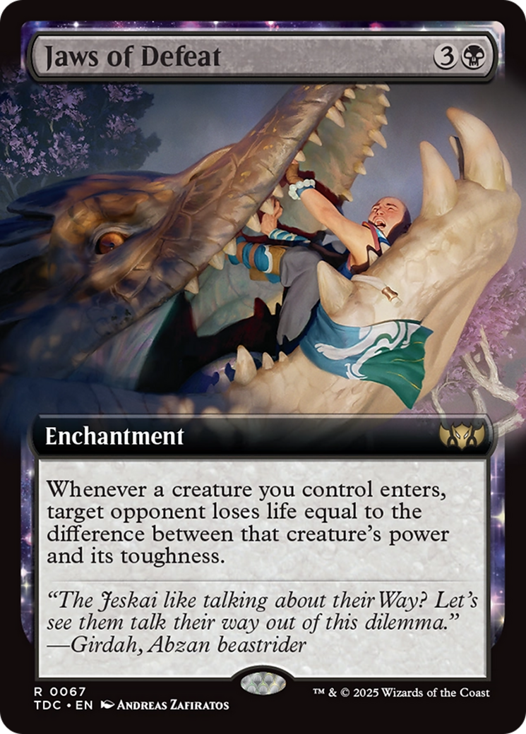 Jaws of Defeat (Extended Art) [Tarkir: Dragonstorm Commander] | Shuffle n Cut Hobbies & Games