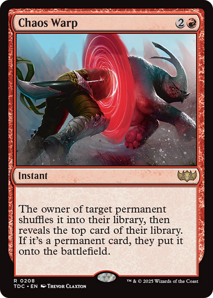 Chaos Warp [Tarkir: Dragonstorm Commander] | Shuffle n Cut Hobbies & Games