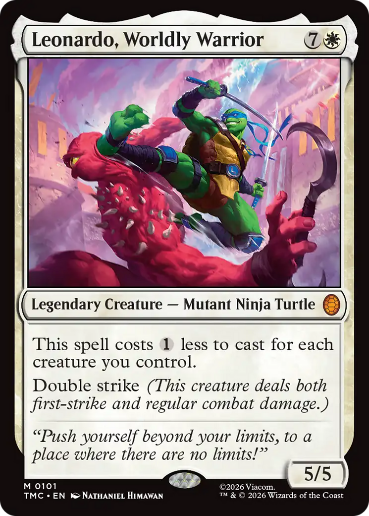 Leonardo, Worldly Warrior [Teenage Mutant Ninja Turtles Commander] | Shuffle n Cut Hobbies & Games
