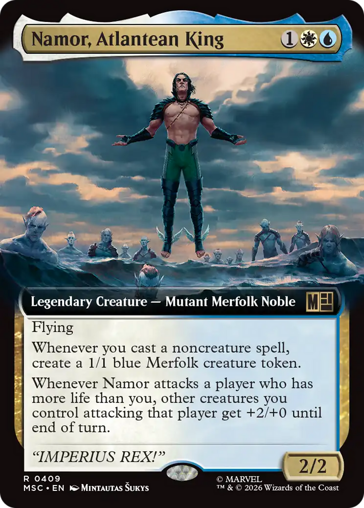 Namor, Atlantean King (Extended Art) [Marvel Super Heroes Commander] | Shuffle n Cut Hobbies & Games