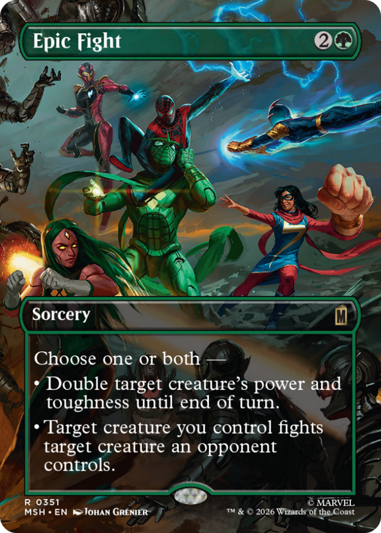 Epic Fight (Borderless) [Marvel Super Heroes] | Shuffle n Cut Hobbies & Games