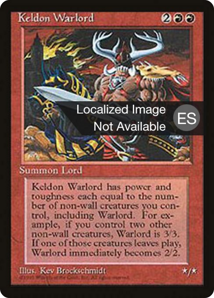 Keldon Warlord [Fourth Edition Foreign Black Border] | Shuffle n Cut Hobbies & Games