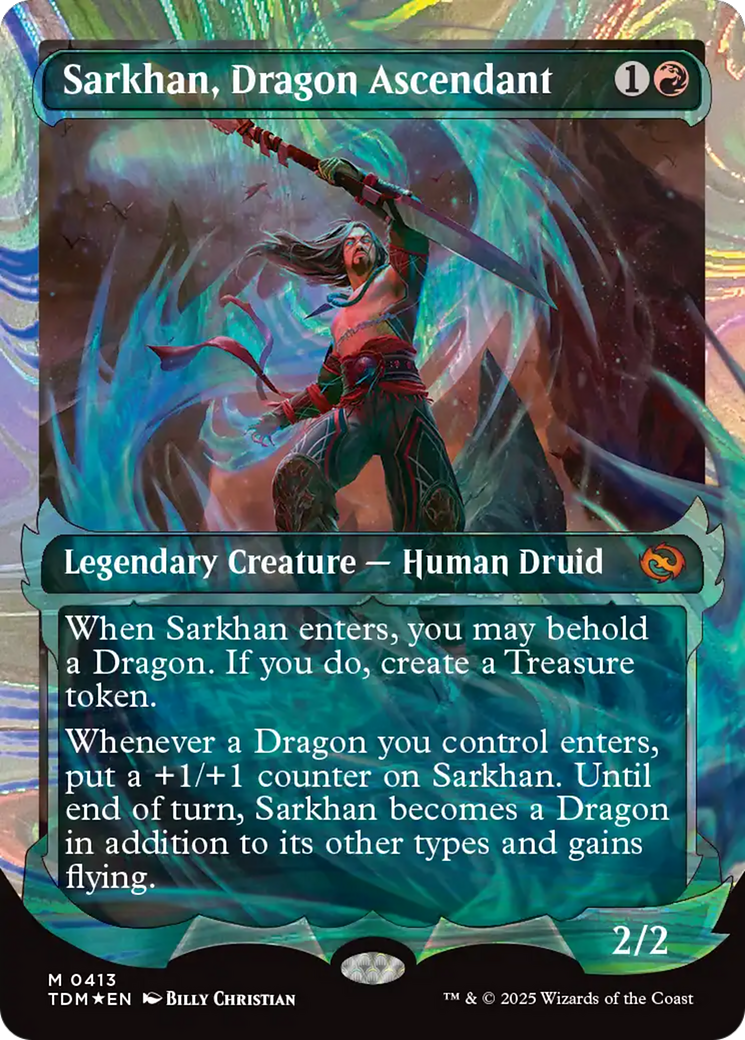Sarkhan, Dragon Ascendant (0413) (Showcase) (Halo Foil) [Tarkir: Dragonstorm] | Shuffle n Cut Hobbies & Games