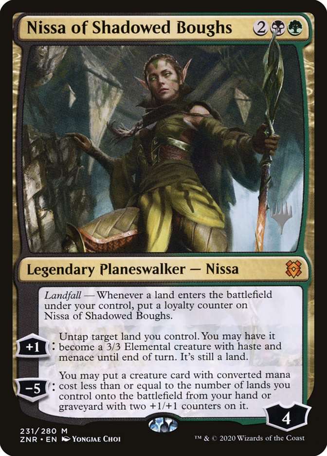 Nissa of Shadowed Boughs (Promo Pack) [Zendikar Rising Promos] | Shuffle n Cut Hobbies & Games
