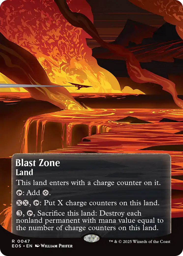 Blast Zone (0047) (Borderless) [Edge of Eternities: Stellar Sights] | Shuffle n Cut Hobbies & Games
