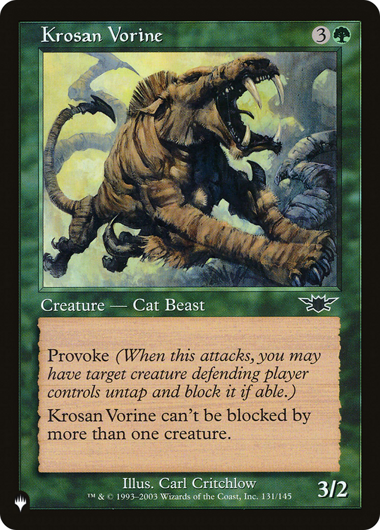 Krosan Vorine [The List] | Shuffle n Cut Hobbies & Games