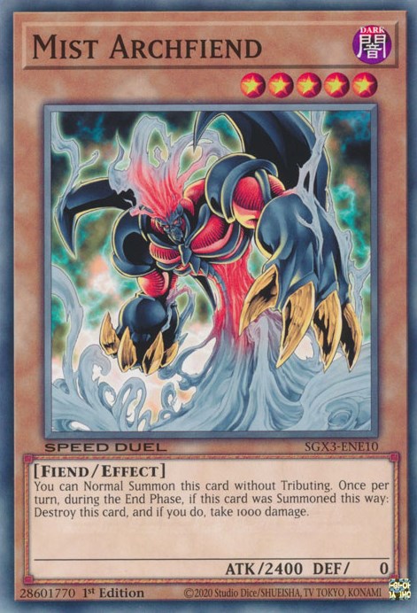 Mist Archfiend [SGX3-ENE10] Common | Shuffle n Cut Hobbies & Games