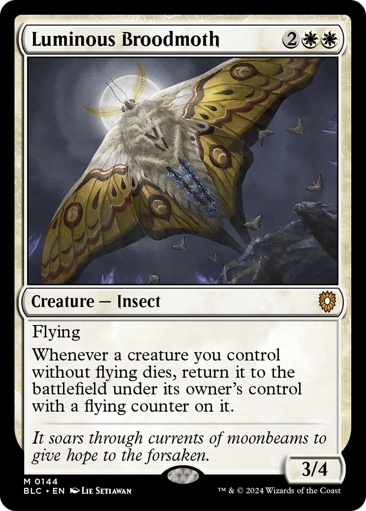 Luminous Broodmoth [Bloomburrow Commander] | Shuffle n Cut Hobbies & Games