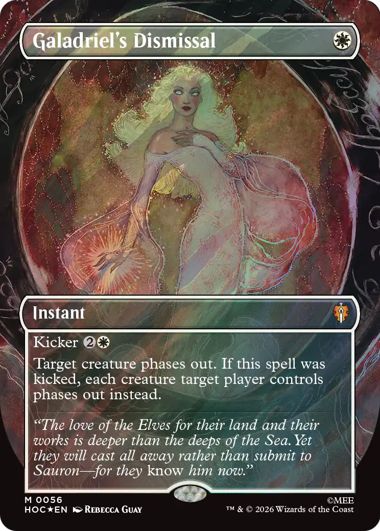 Galadriel's Dismissal (Borderless) (Surge Foil) [The Hobbit: Eternal-Legal] | Shuffle n Cut Hobbies & Games