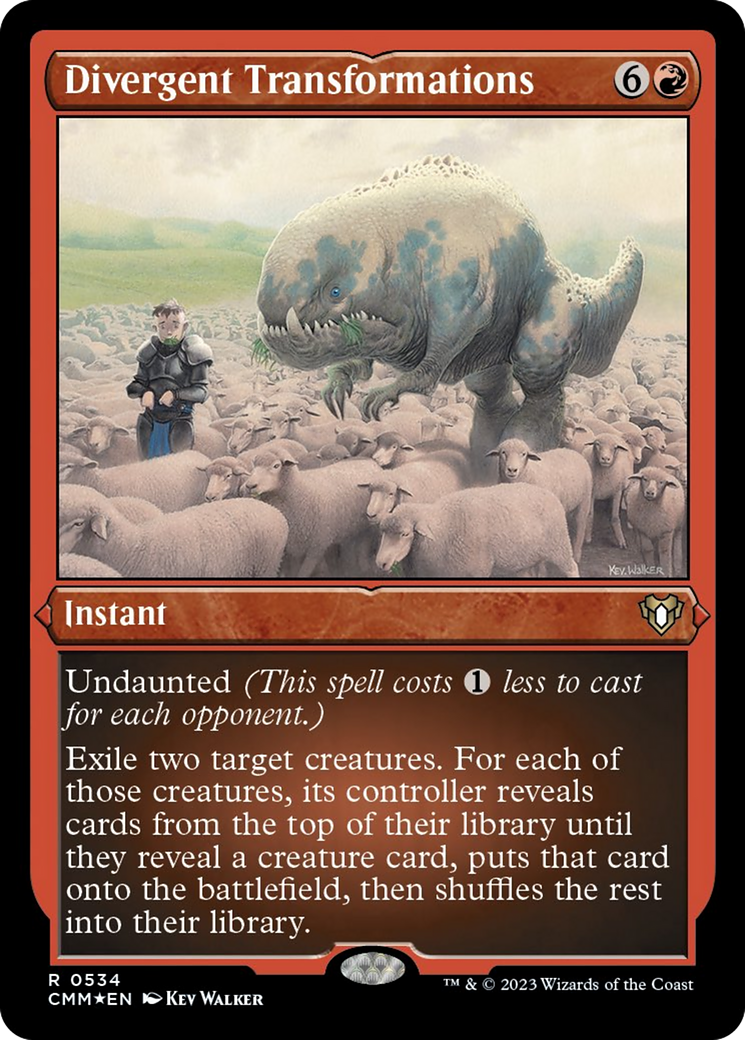 Divergent Transformations (Foil Etched) [Commander Masters] | Shuffle n Cut Hobbies & Games