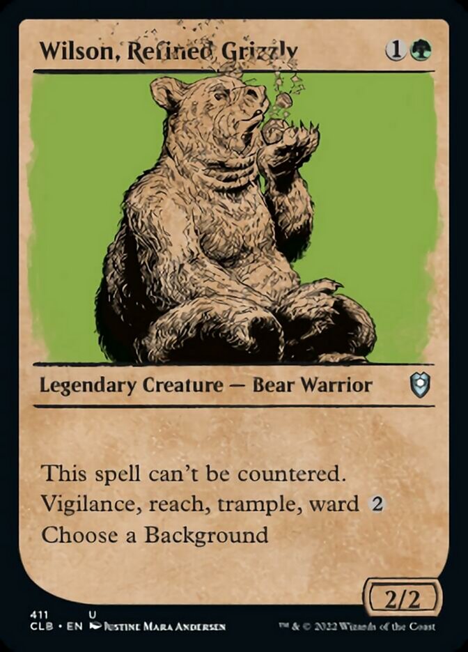 Wilson, Refined Grizzly (Showcase) [Commander Legends: Battle for Baldur's Gate] | Shuffle n Cut Hobbies & Games