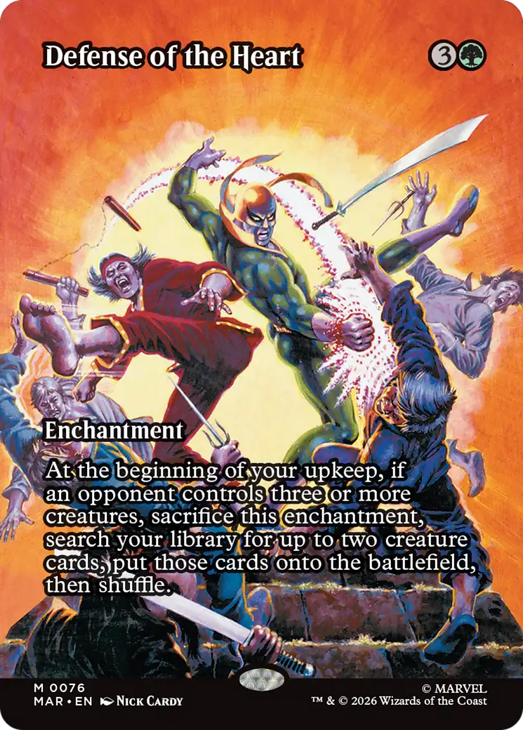 Defense of the Heart (Borderless) [Marvel Universe: Eternal-Legal] | Shuffle n Cut Hobbies & Games