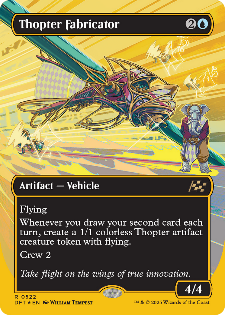 Thopter Fabricator (Borderless) (First-Place Foil) [Aetherdrift] | Shuffle n Cut Hobbies & Games