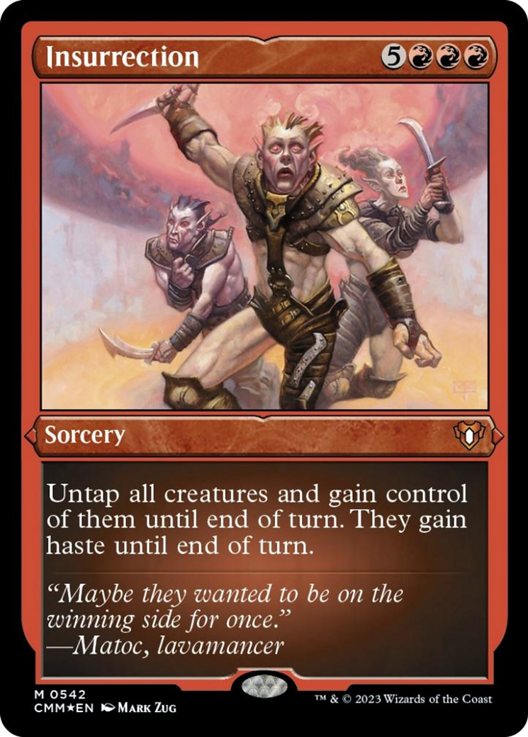 Insurrection (Foil Etched) [Commander Masters] | Shuffle n Cut Hobbies & Games