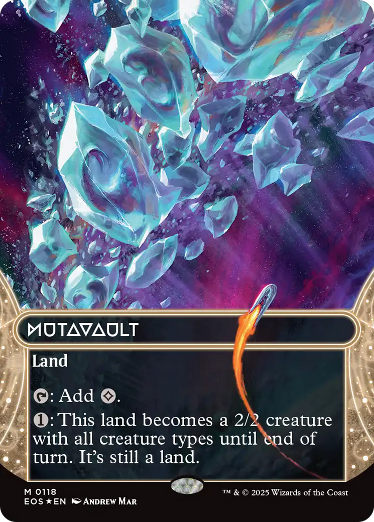 Mutavault (0118) (Borderless) (Galaxy Foil) [Edge of Eternities: Stellar Sights] | Shuffle n Cut Hobbies & Games