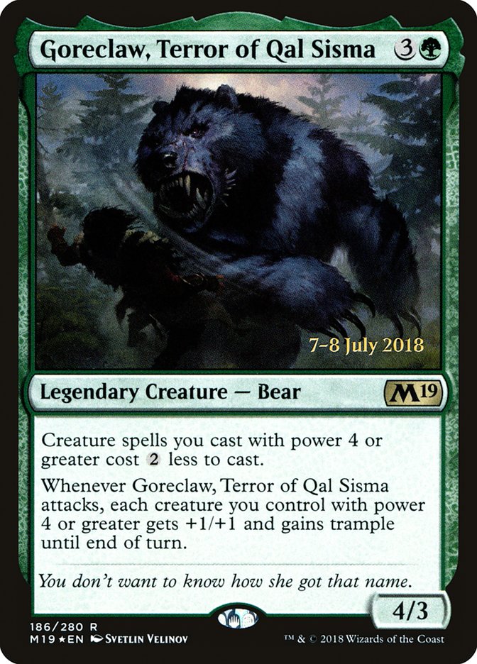 Goreclaw, Terror of Qal Sisma [Core Set 2019 Prerelease Promos] | Shuffle n Cut Hobbies & Games