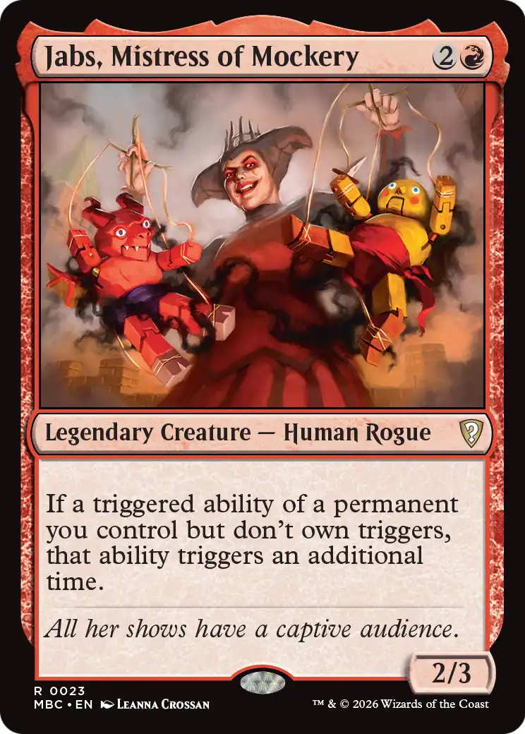 Jabs, Mistress of Mockery [Mystery Booster: Commander Edition] | Shuffle n Cut Hobbies & Games