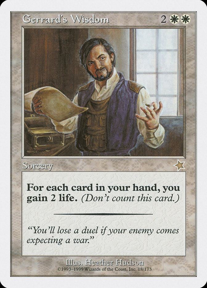 Gerrard's Wisdom [Starter 1999] | Shuffle n Cut Hobbies & Games