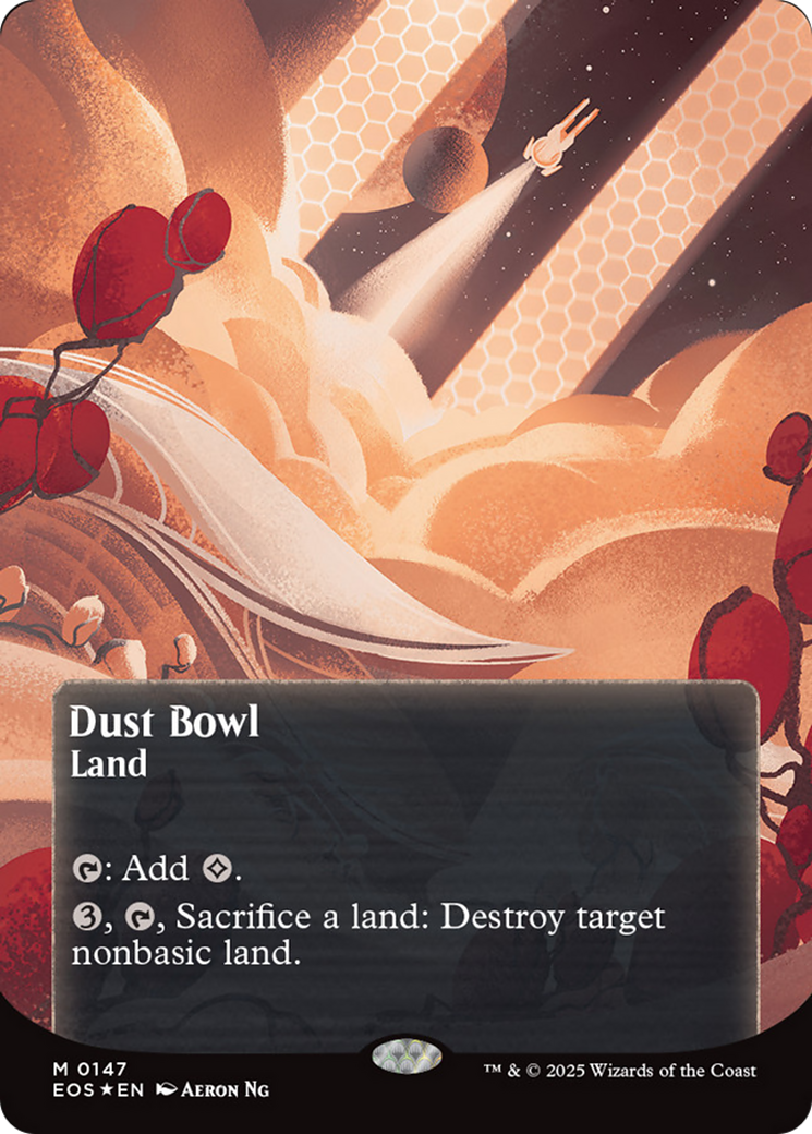 Dust Bowl (0057) (Borderless) (Galaxy Foil) [Edge of Eternities: Stellar Sights] | Shuffle n Cut Hobbies & Games